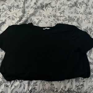 Zara cropped black t-shirt